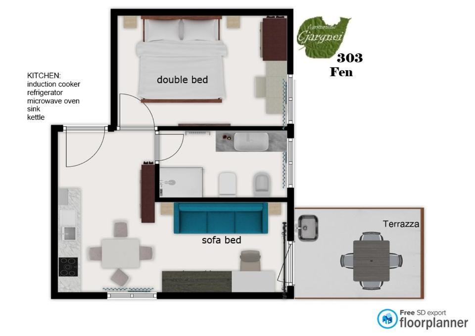 Agriturismo Cjargnei 포볼레토 객실 사진